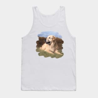 Golden Retriever Painting Tank Top